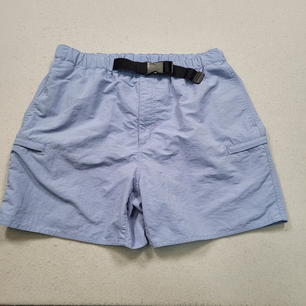 Lands End Womens Blue Nylon Belted Hiking Shorts‎ Size 10-12 Regular 90504